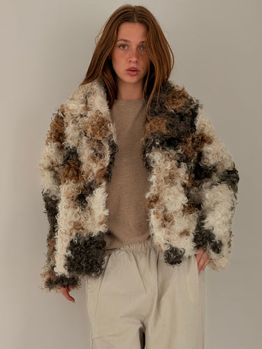mamapapa - long sleeve faux fur vest