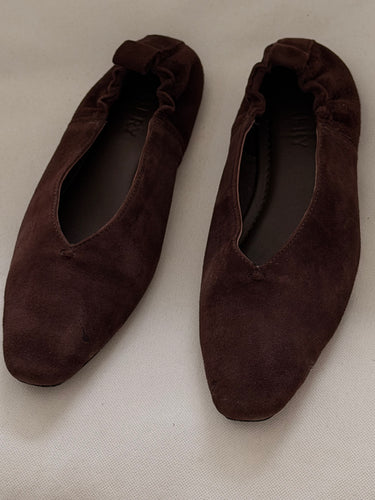 A. Emery ballet chocolate suede
