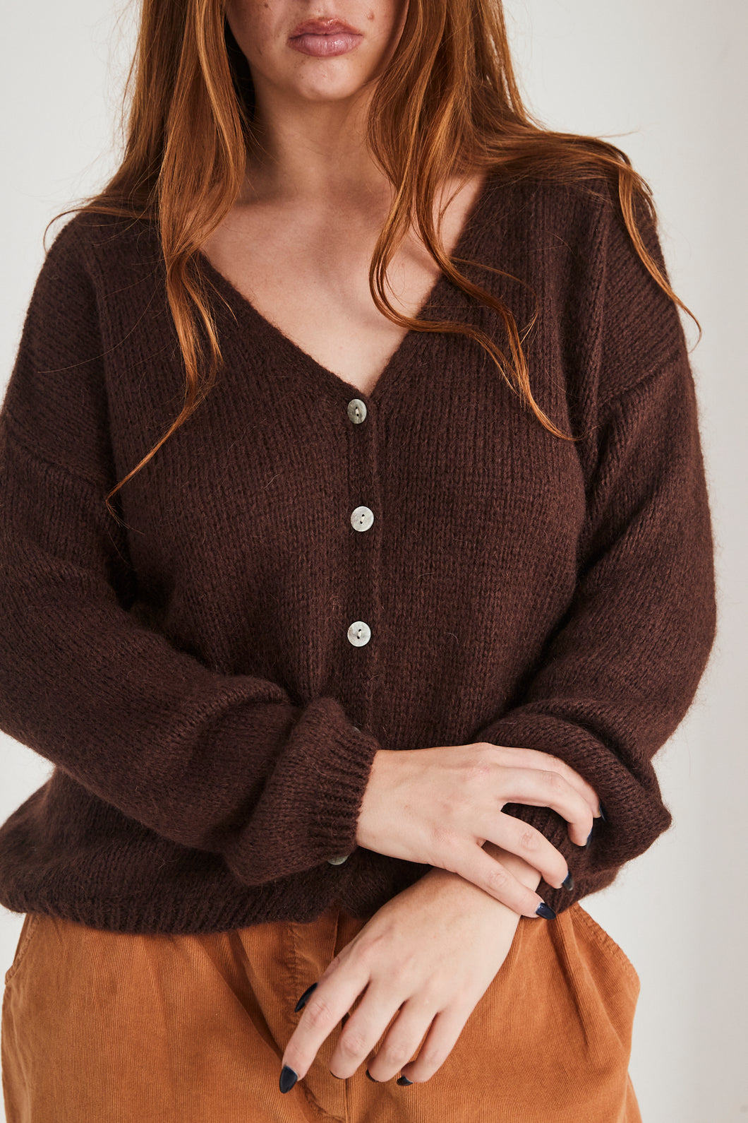 mamapapa - Gaspard shell button soft cardigan