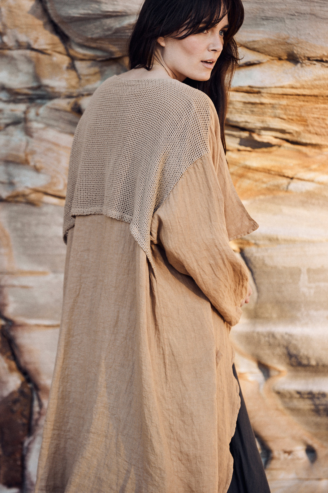 Mamapapa - Roussillon linen camel jacket