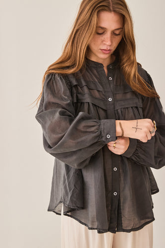 mamapapa - Napoli charcoal blouse