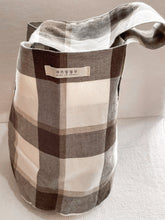 Brown checked bag