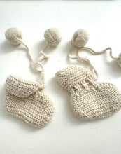 Hand Knitted pompom booties