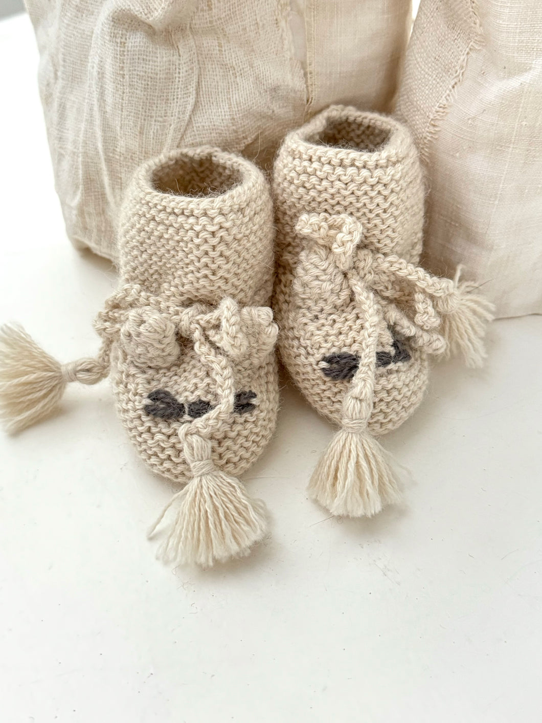 Hand Knitted rabbit booties