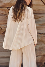 mamapapa - Leo pleated  blouse white