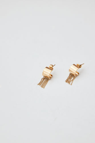 Dangly chain layer earrings