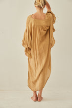 Dadan dress camel cotton gauze