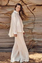 mamapapa - Leo pleated  blouse white