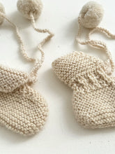Hand Knitted pompom booties
