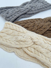 Knitted cable knit style headband