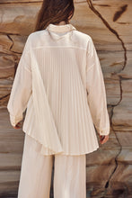 mamapapa - Leo pleated  blouse white