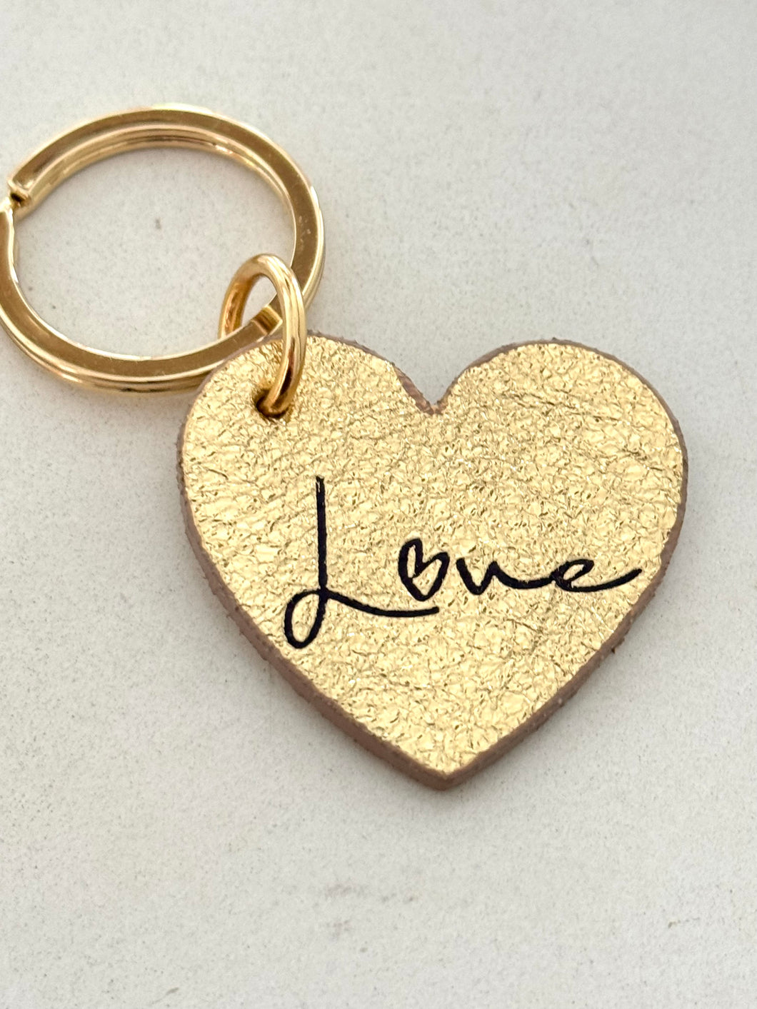 Heart Love leather Key ring