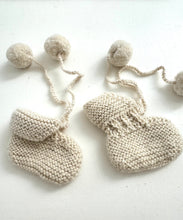 Hand Knitted pompom booties