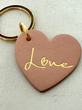 Heart Love leather Key ring