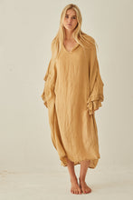 Dadan dress camel cotton gauze