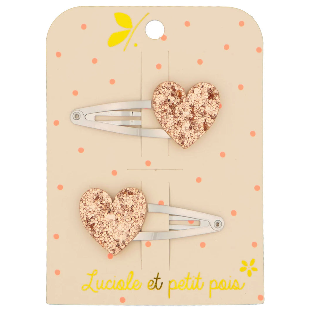 Heart barrettes