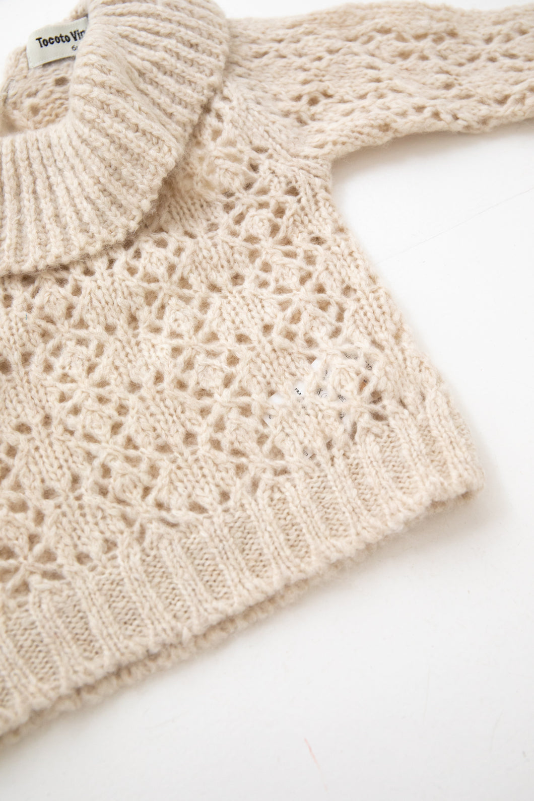 Knitted frill neck Sweater W50422