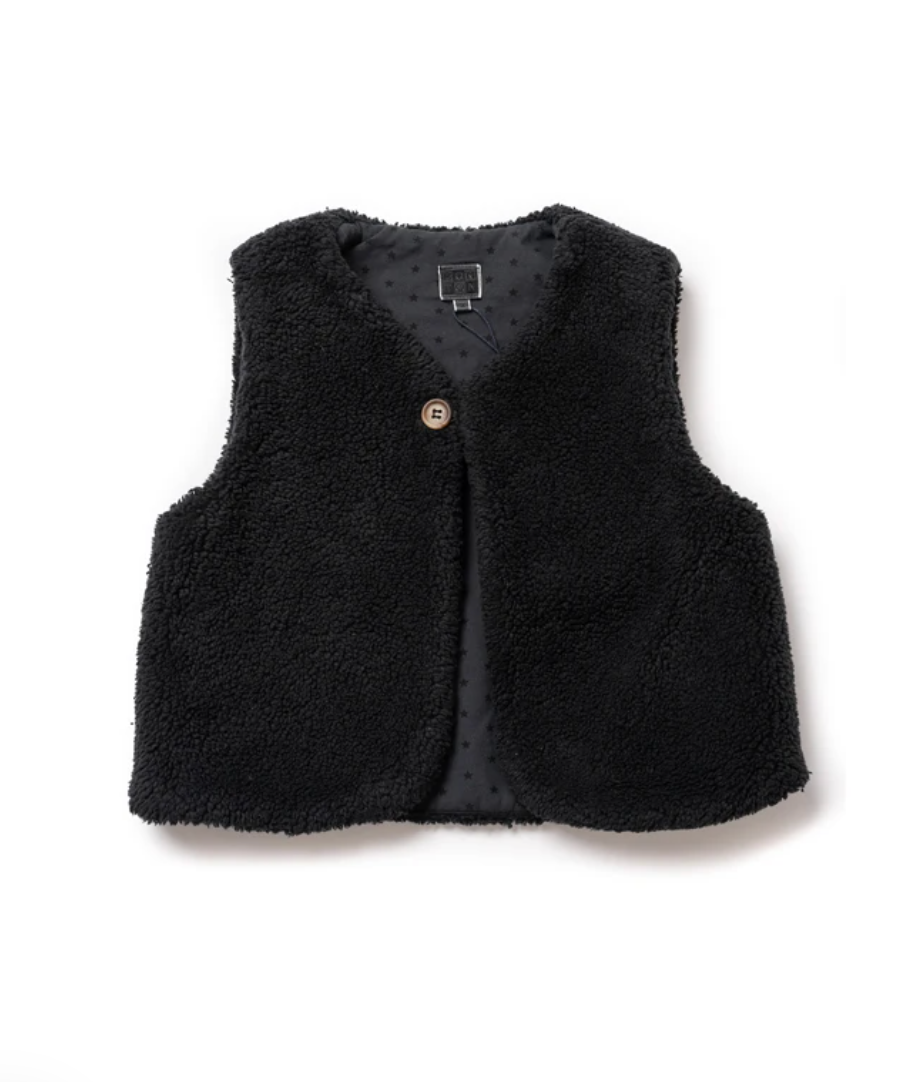 Bonton - Gilet faux fur grey