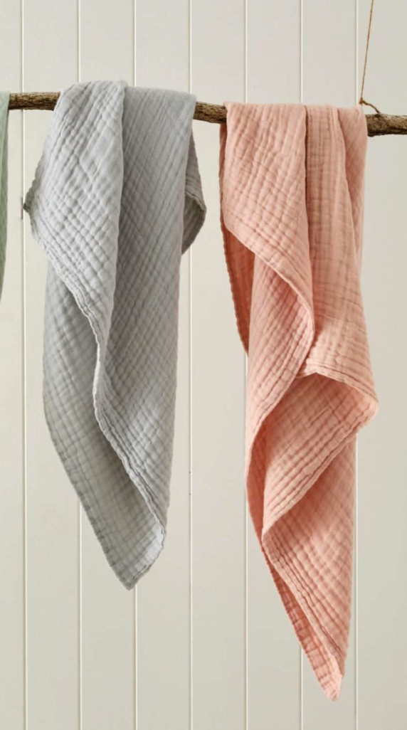 Double muslin Baby grey blanket