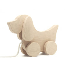 Wooden barney dog toy