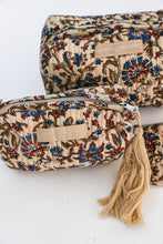 quilted floral  pouch