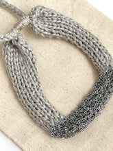 Maison Bivouac Silver grey knit bracelet