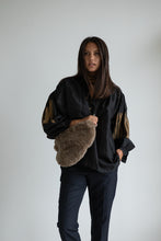 Oversized fur bumbag