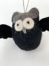 felt owl grey or black