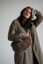 Oversized fur bumbag