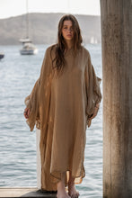 Dadan dress camel cotton gauze
