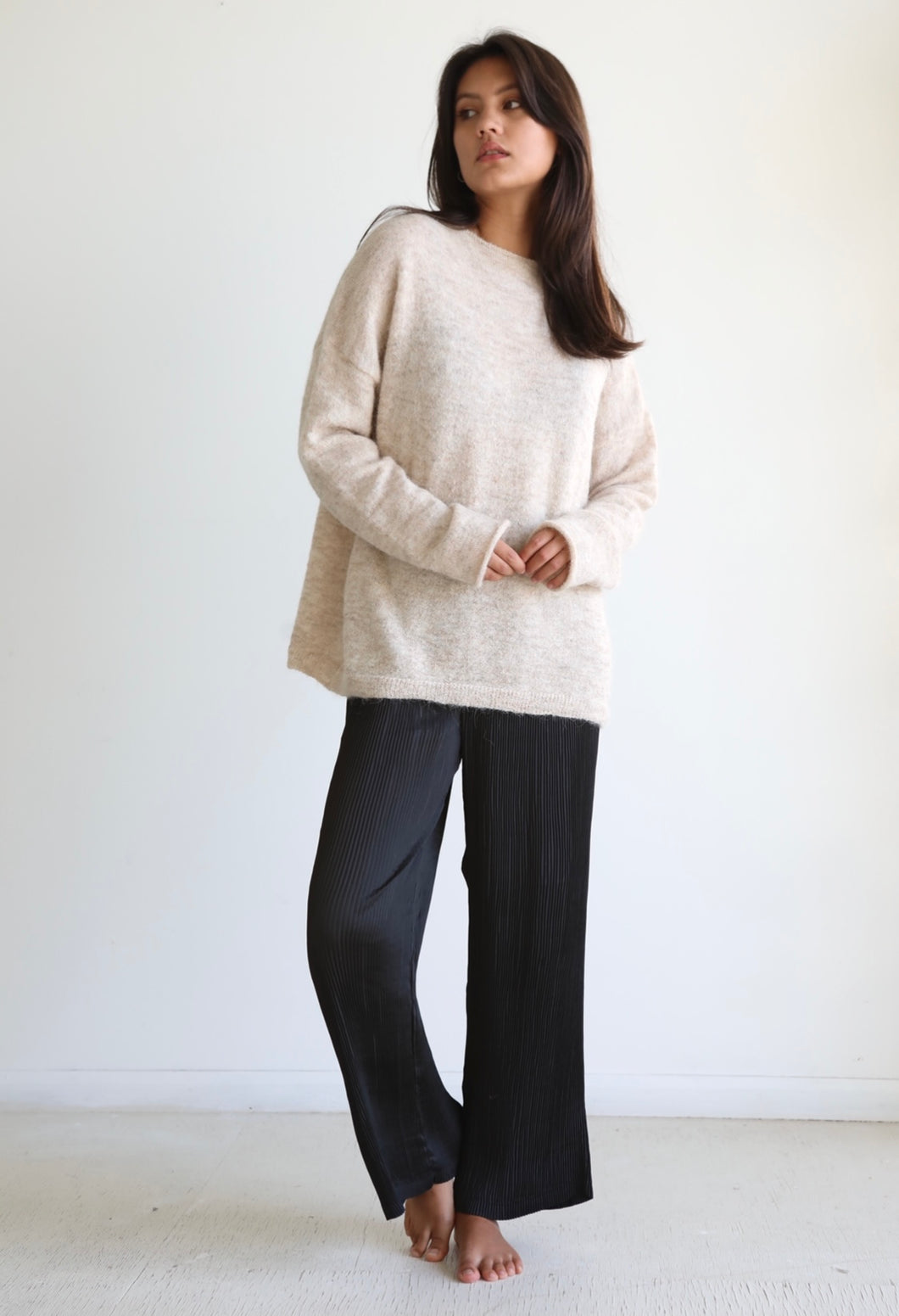 Oversized oatmeal jumper