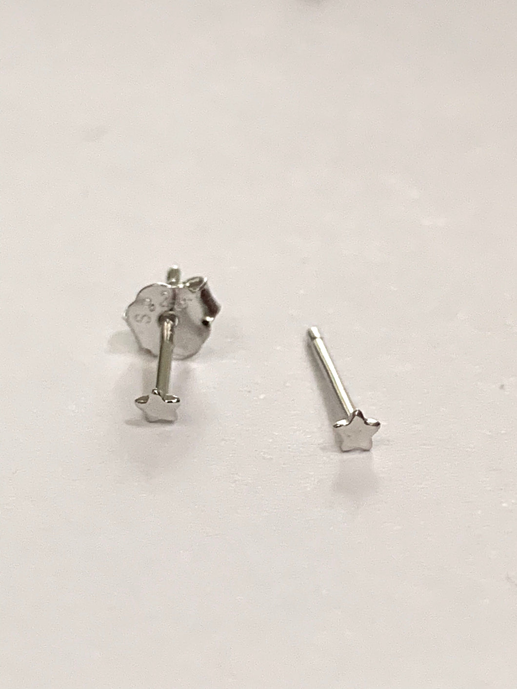 plated silver/gold stars earrings