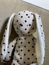 soft beige Bunny rabbit with black polka dots