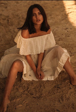 Embroidered off shoulder top