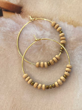 Handmade earrings hoop beads and pearls