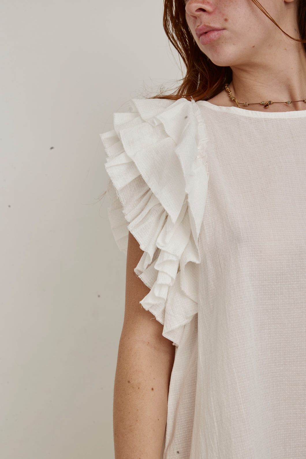 Mamapapa - Amanda Sleeveless Blouse - White Plumetis