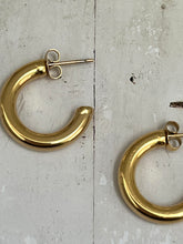Thick Hoop earrings three quarter
