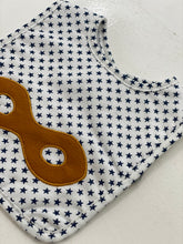 hero mask bib- navy star