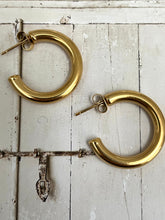 Thick Hoop earrings three quarter