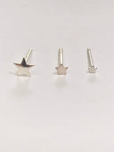 plated silver/gold stars earrings