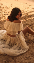 Embroidered off shoulder top