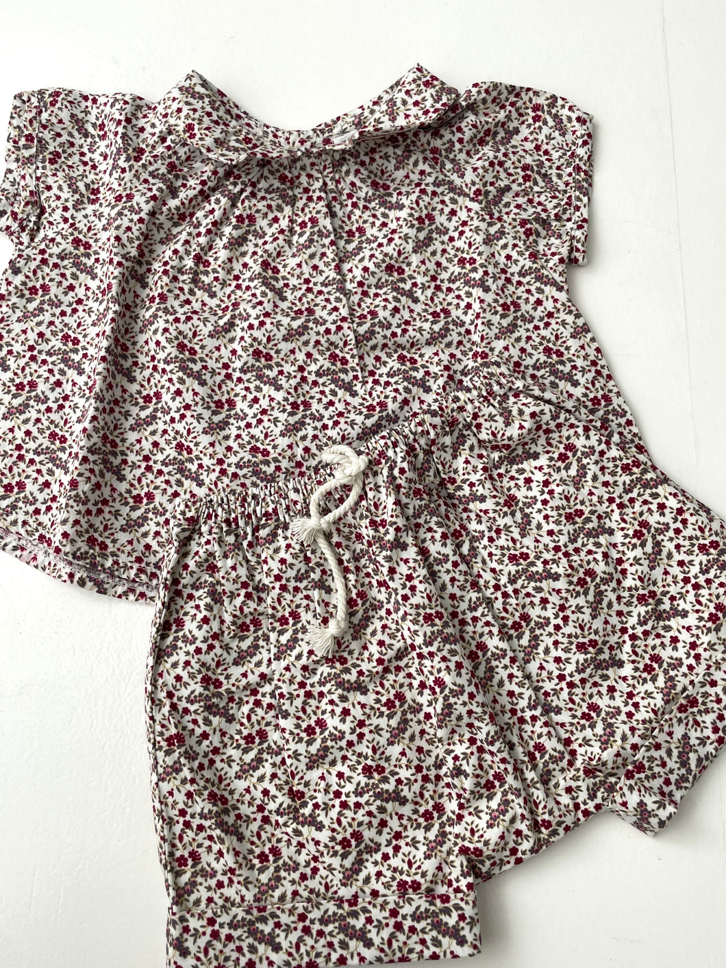 Baby floral fuchsia liberty print short