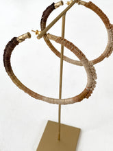 Gas Bijoux Maori raffia hoops earrings