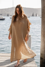 Dadan dress camel cotton gauze