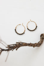 hoops earring with stone