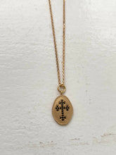 oval gold plated necklace
