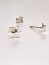 plated silver/gold stars earrings