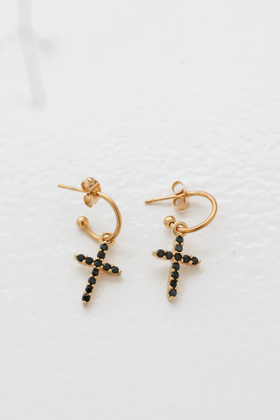 Black cross stone