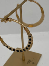 Gas Bijoux raffia hoops earrings small