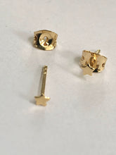 plated silver/gold stars earrings